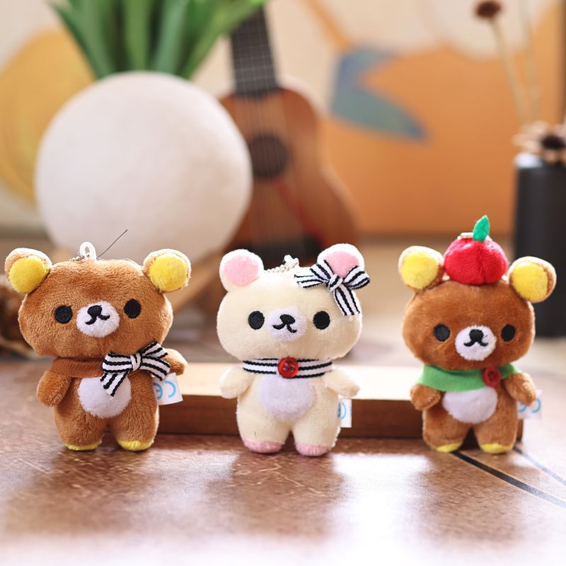 ネット有名人かわいいリラックマペンダントぬいぐるみ人形クマバッグペンダントキーホルダー布人形人形|undefined