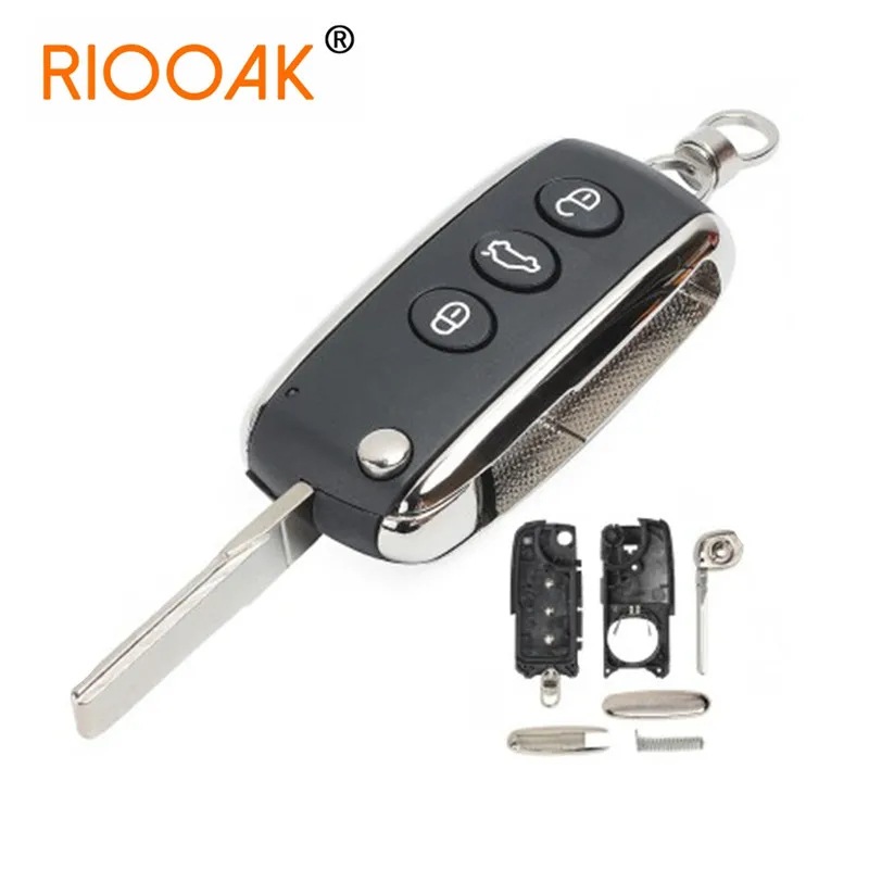Suitable for Bentley Continental Foldableing Remote Control Flying Spur Foldableing Smart Remote Control Key 3 Keys Replacement Shell 4 Keys