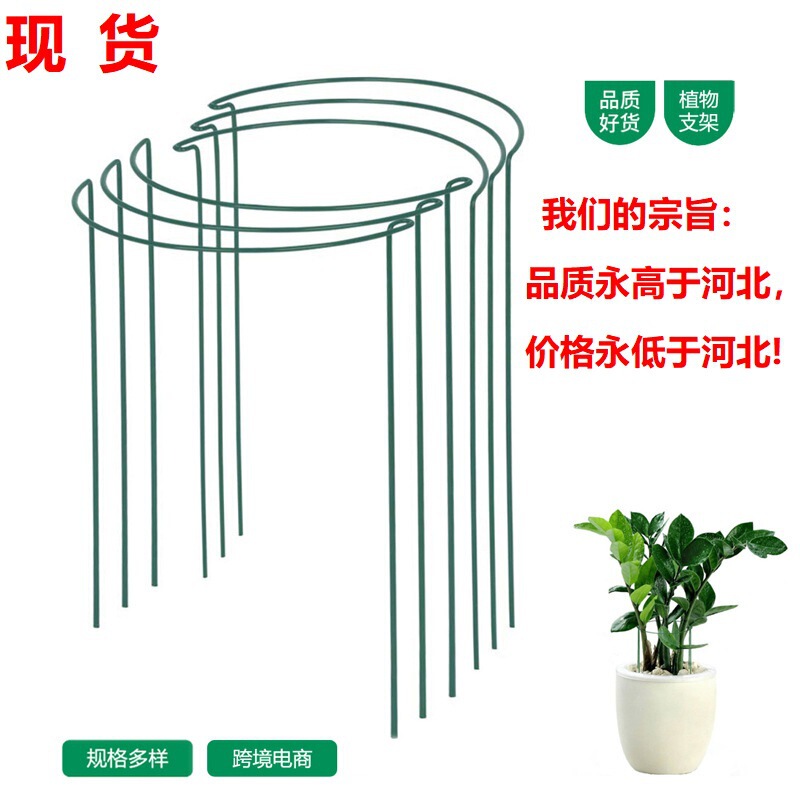 半圆支架植物桩花支撑半圆形金属植物支撑环牡丹笼花园桩支撑架子|undefined