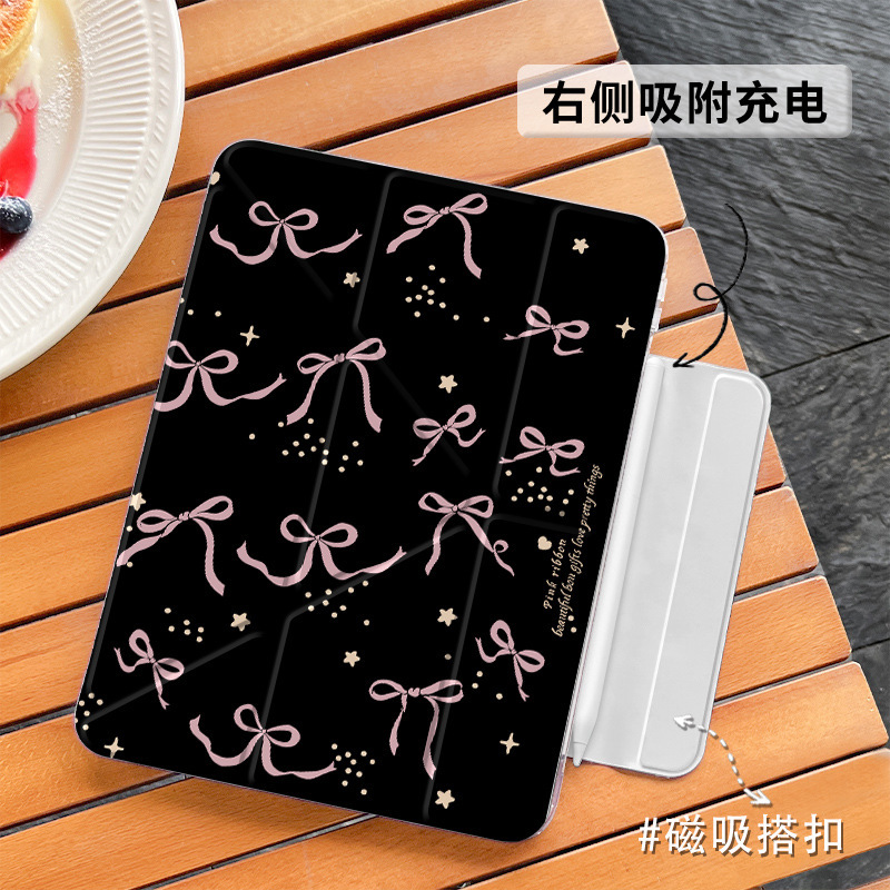 跨境ipad保护套带笔槽平板保护壳防摔ins风磁吸搭扣平板保护套|undefined