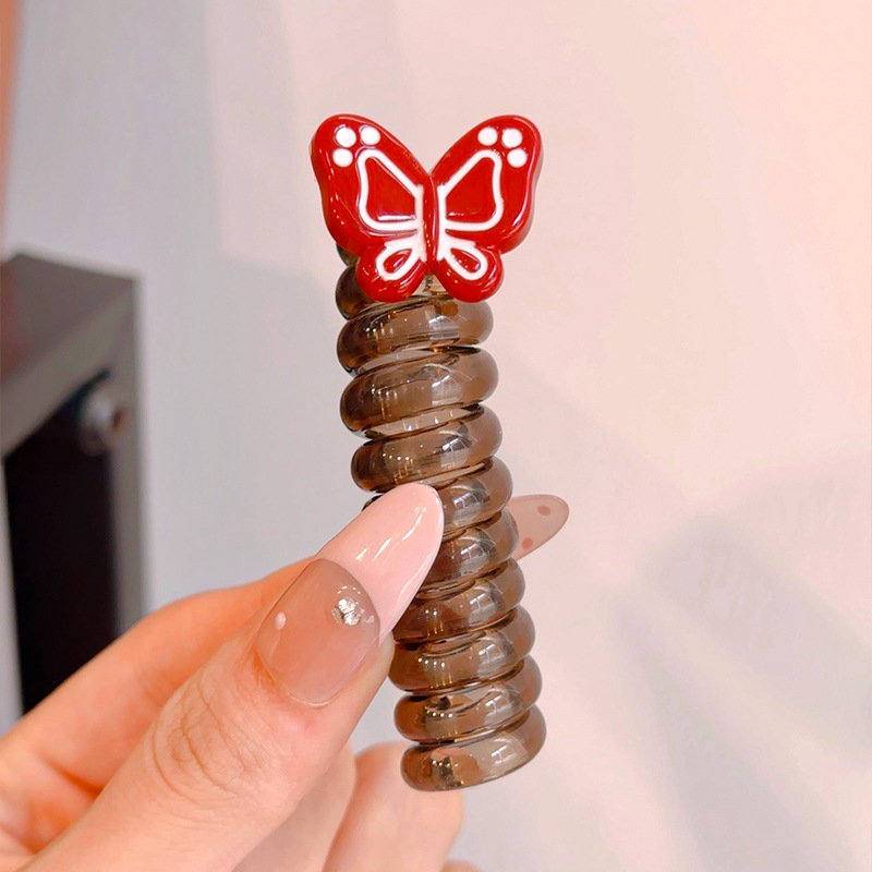 Línea telefónica coreana, lazo para el cabello, cuerda para el cabello duradera, cordón para el cabello trenzado, joyería para el cabello, banda de goma de alto valor, accesorios para el cabello para niños, lote