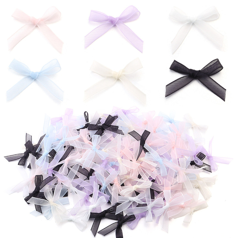 Mesh Ribbon Bow Hairpin Nail Accessories DIY Ballet Shoes Clothing Bag Hat Shoes and Socks Accessories