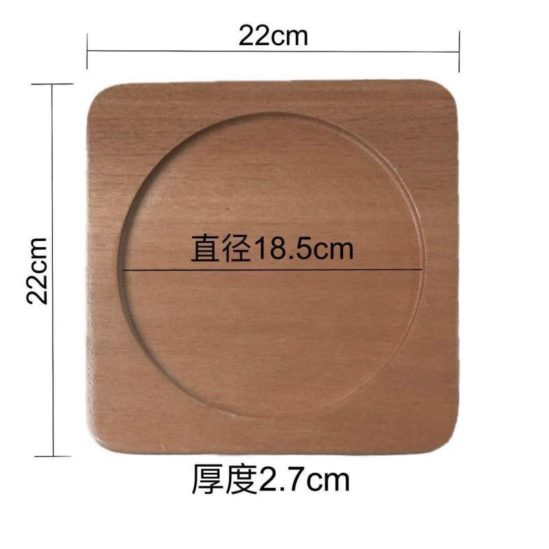 espesar madera de nuez roja placa integral aislamiento térmico cuadrado placa de cojín de arroz para arroz de madera sólida bandeja bandeja de mortero base de madera comercial image 9
