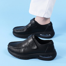 现货护士鞋真皮女气垫软底透气魔术贴医院工作鞋跨境批发一件代发