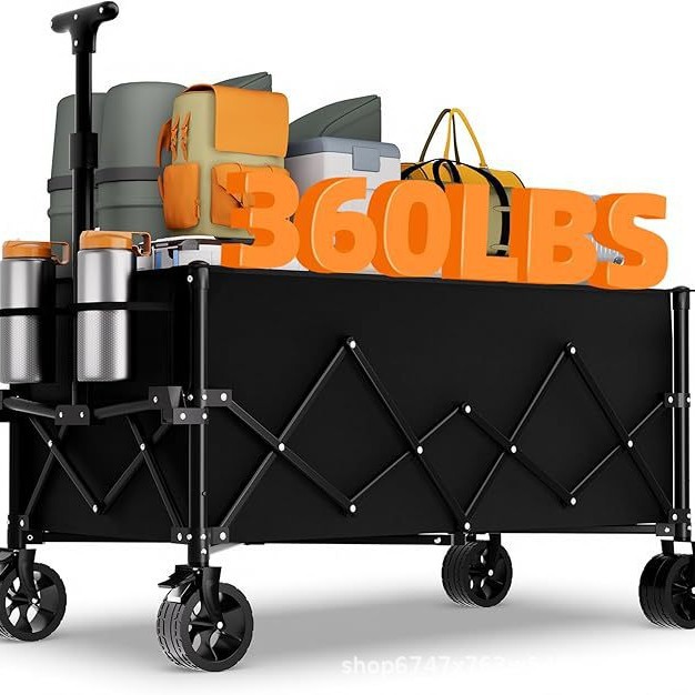 Outdoor Camping Cart, Folding Leisure Cart, Camp Cart, Picnic Handcart, Street Vendor Cart, Cross-Border Supplies