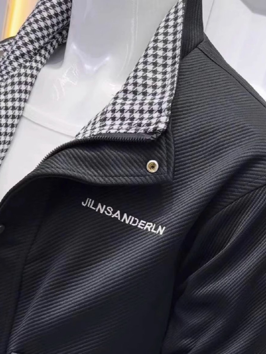 Chaqueta bordada Chaqueta guapa de primavera 2025 nuevos tops de hombre ropa de trabajo marca de moda cuello alto chaqueta de gran peso