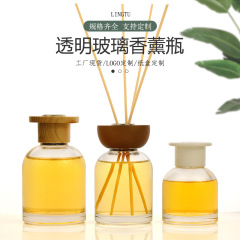 厂家批发木盖无火香薰精油酒店香薰玻璃瓶创意透明玻璃香氛扩香瓶