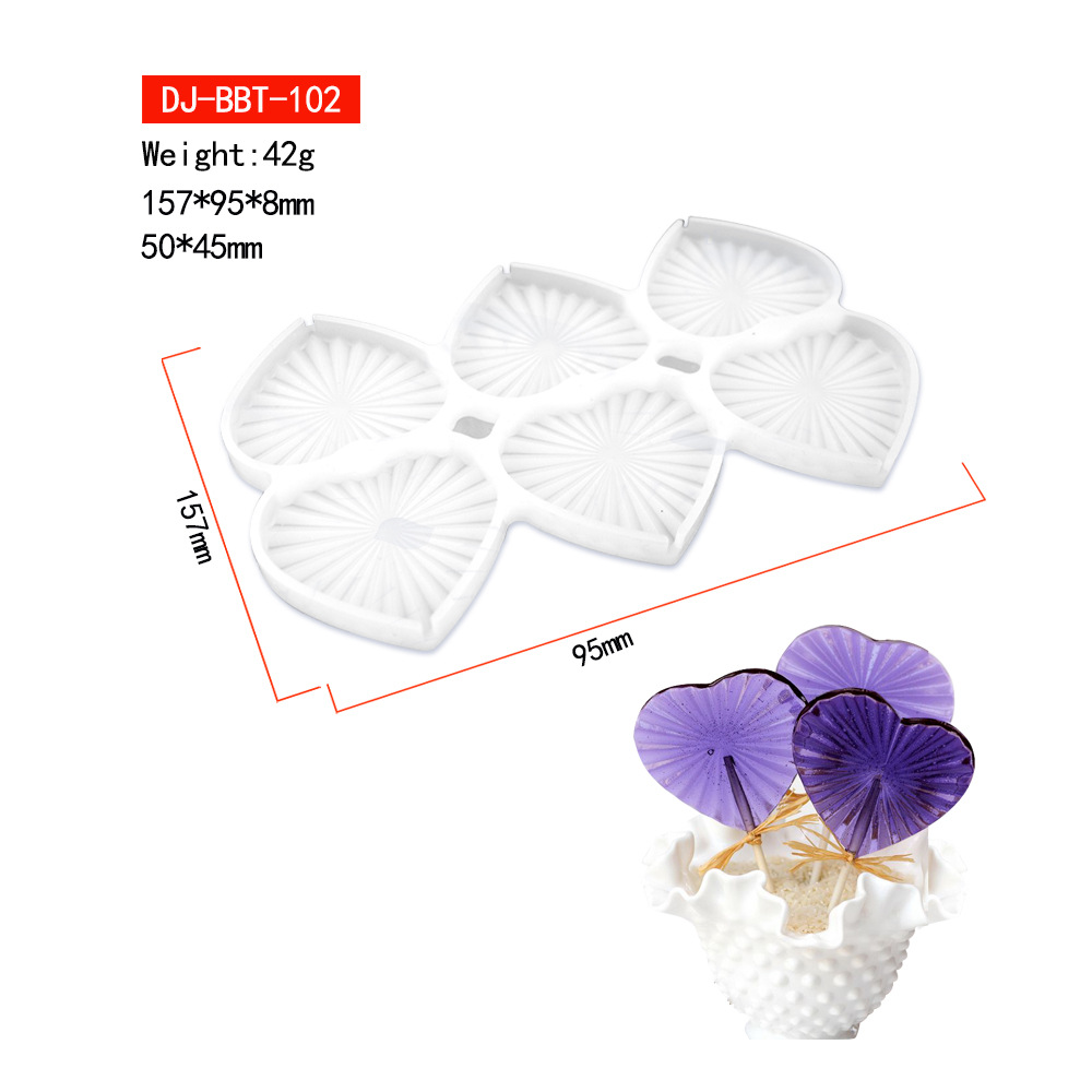 Epoxy molde día de san valentín anillo de diamantes amor tridimensional rose garland lollipop queso palo molde chocolate molde de silicona