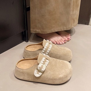 Women's Open-Toe Clogs for Outdoor Wear, 2025 Spring New Trendy Retro Fashion Casual Small-Sized Thick-Soled Birkenstock Shoes