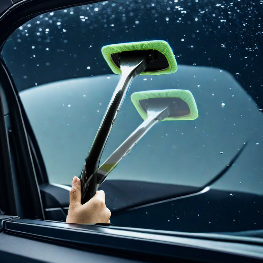 Car Front Windshield Interior Glass Defogging Cleaning Brush Car Window Defogging Dust Removal Fingerprint Duster Car Cleaning Dust Wholesale