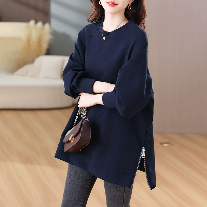 Взрывающий свитер женский весенний и осенний большой размер толстый мм дизайн