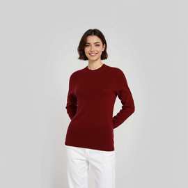 2025秋冬新款48支精纺无缝全毛可机洗羊毛衫女修身显瘦洋气内搭