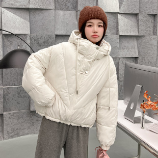 Chanel Style Elegant Down Cotton-padded Coat Women's 24 Winter Coat Korean Style Fashion Cotton-padded Coat Short Women's Bread Suit