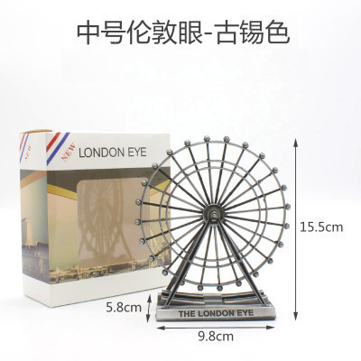 Decoración de la Torre Eiffel de París Artesanía romántica de metal de hierro forjado Sala de estar Dormitorio Sala de estudio Decoración de escritorio