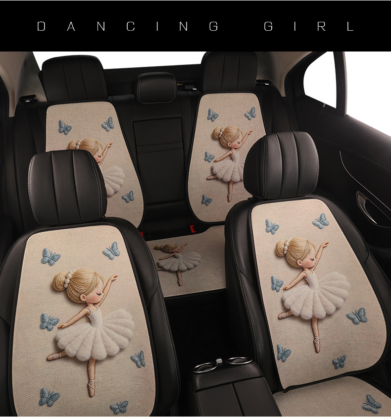 26 New Cartoon Four-Season Fur Car Seat Cushion Sets, Universal Style for Dancing Girls