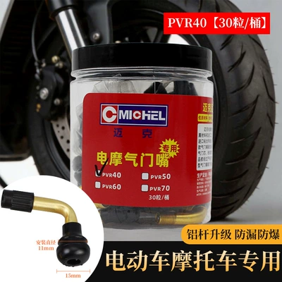 Mike Electric Motorcycle Valve Core for Motorcycle and Electric Vehicle Tires, Bent Valve Nozzle (valve) - electric-motorcycle-pvr40-30-piecesbarrel