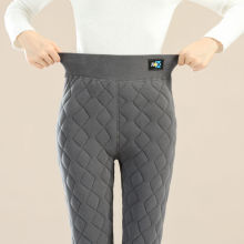 加厚夹棉打底裤女加绒冬季棉裤特厚高腰内穿保暖裤大码长款直筒裤