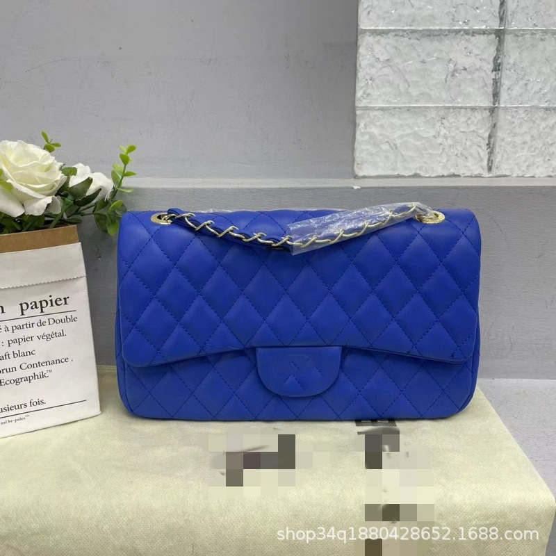 香奶奶CFクラシックモデル菱形チェーンショルダー斜め掛けバッグ羊革柄ロゴ入りメーカー直販レトロスタイル|undefined