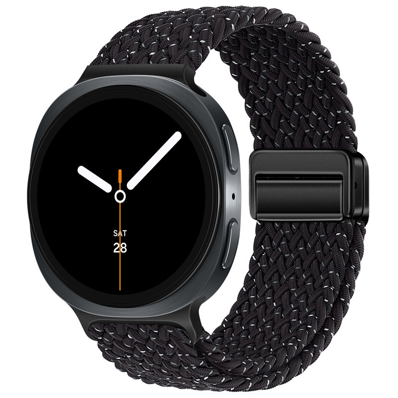 适用三星watch8手表表带Galaxy 8 Classic磁吸扣编织尼龙回环表带|undefined