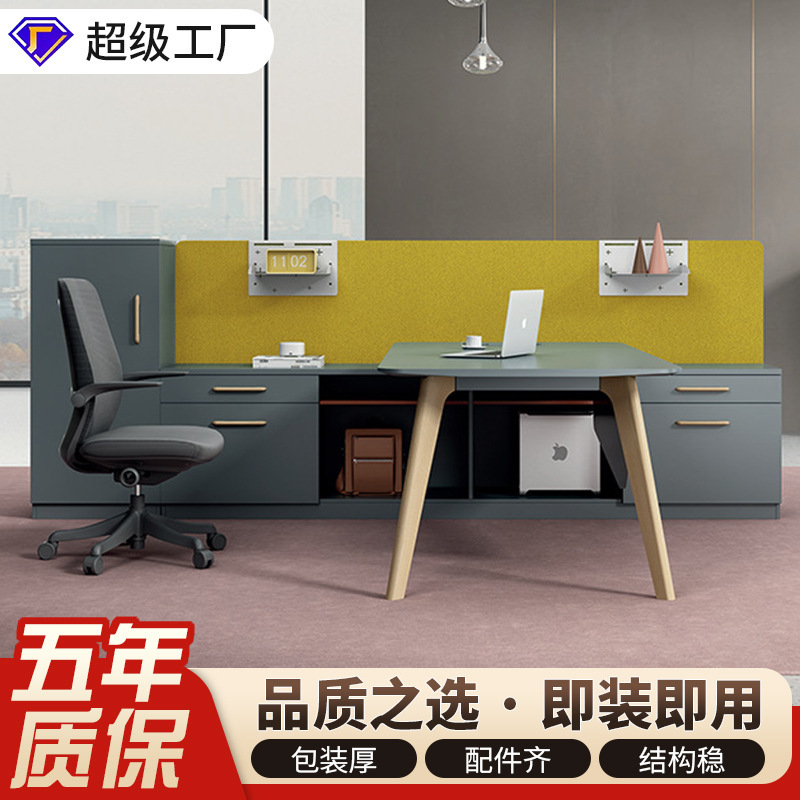 Office Boss Desk with Side Cabinet, Simple Modern President Desk, Fashionable Office Manager Supervisor Executive Desk and Chair Combination Office Boss Desk with Side Cabinet, Simple Modern President Desk, Fashionable Office Manager Supervisor Executive Desk and Chair Combination