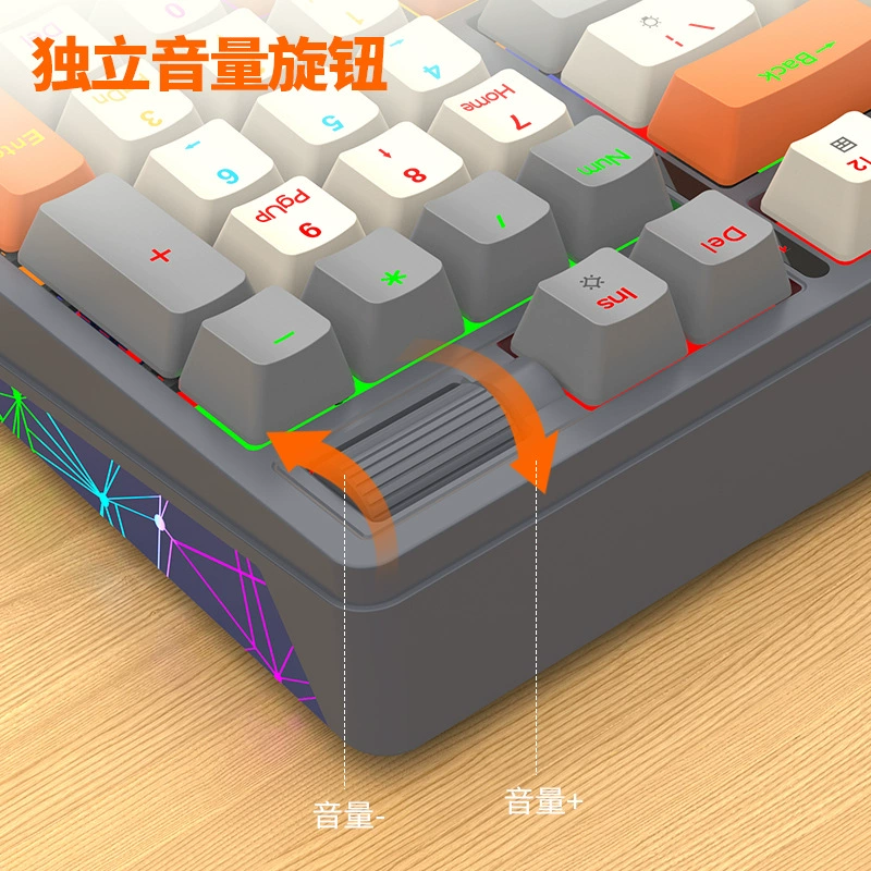 Клавиатура Hyun Yinhu K95 механическая проводная беспроводная Bluetooth три-режимная горячая подача - встроенная смешанная подсветка, киберспорт, офис