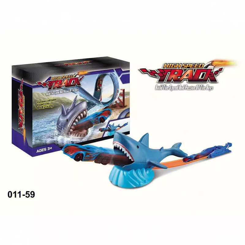 Cross-Border Children's Catapult Track Car, Assembled Loop Track, Boys' Educational Toy Car Supply