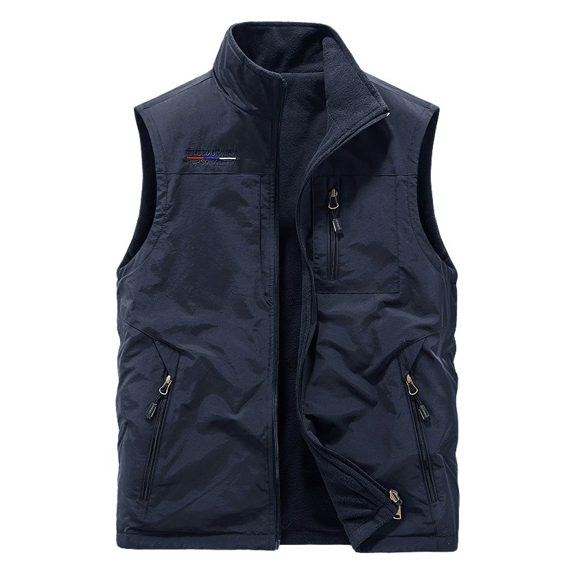 [1906A] двухсторонний зимний жилет мужской спортивный флисовый жилет, жилет из флиса, жилет на флисовой подкладке без рукавов