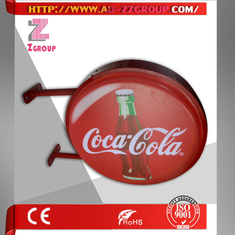 可乐圆形灯箱双面灯箱方形吸塑灯箱广告灯LED灯箱户外铝合金灯箱