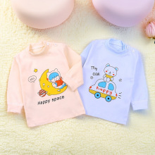 宝宝秋衣单件秋冬季保暖打底衣a类厚棉婴幼儿上衣圆领儿童长袖t恤