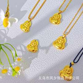 小金首饰佛吊坠饰品配件diy手工编织手链项链弥勒佛钱金龟直播