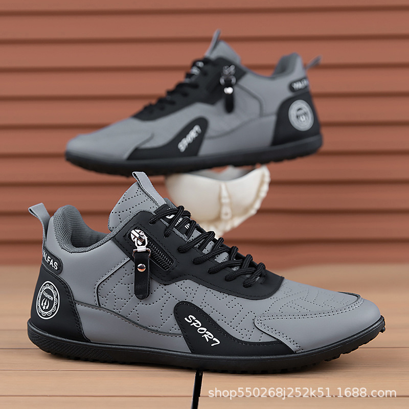 阿甘男鞋2025新款时尚百搭休闲运动鞋男士一脚蹬软底上班工作潮鞋