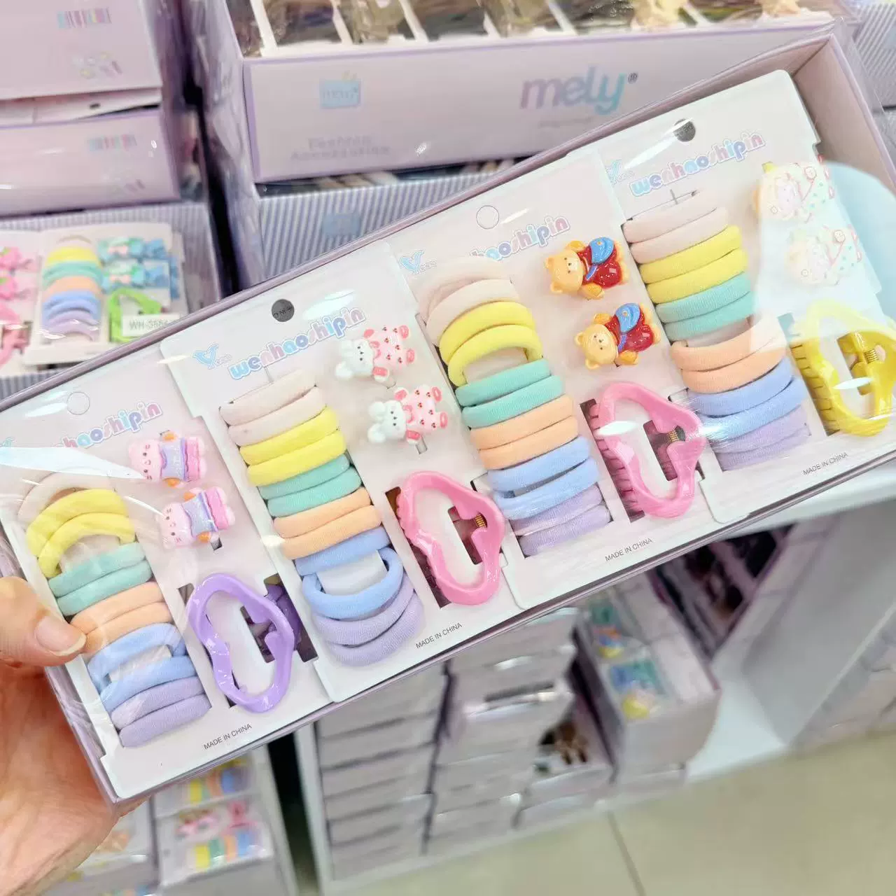 Hairgrip, children's cute set, harmless hair rope, flowered, no hair damage, wholesale