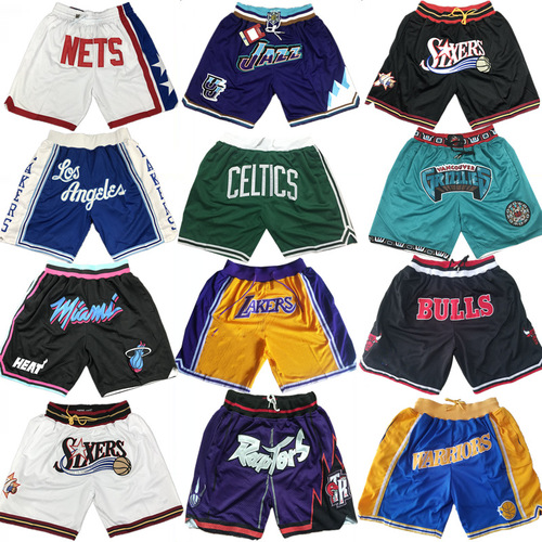 Jersey shorts Lakers Joe James Raptors Magic Heat retro dense rust pocket training pants men and women summer sports