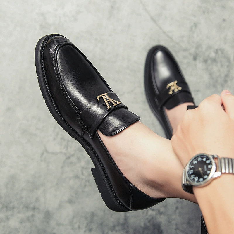 Lofu обувь костюм парикмахер летняя кожаная обувь мужская английская бизнес-одежда повседневная ленивая мужская обувь