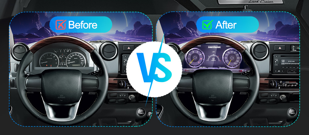 Suitable for Toyota Land Cruiser Lc70 Lcd Instrument Panel Old to New Upgraded Car-Specific Instrument Panel