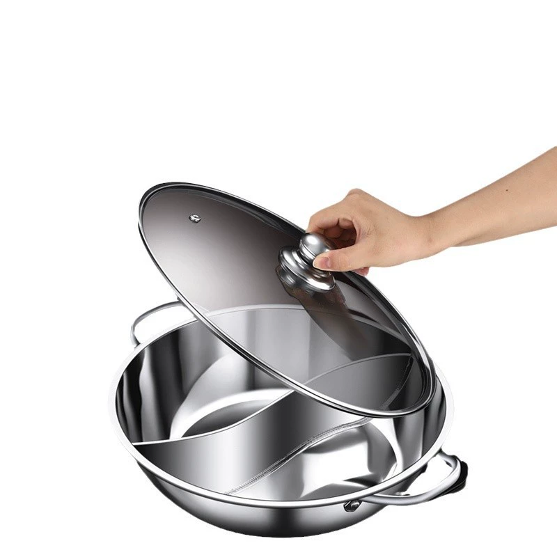 Duck pot wholesale 304 stainless steel household induction cooker hot pot winter side stove commercial hot pot shabu shabu