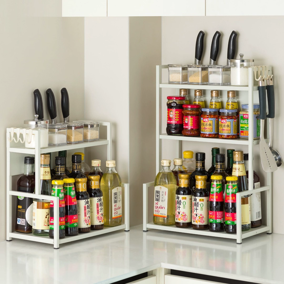 Кухонная полка для хранения специй, держатель для ножей, многофункциональная кухонная полка для приправ, многослойная полка для хранения дома