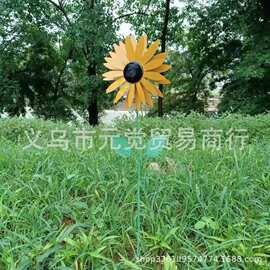 爆款金属向日葵 旋转风车 windmill 户外园林装饰插件铁艺工艺品