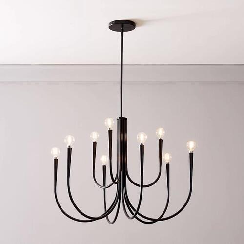 French light luxury retro living room chandelier American medieval bedroom designer candle restaurant eye protection dining room chandelier