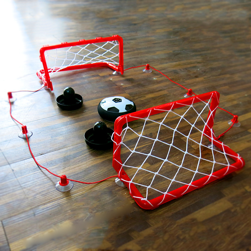 Mesa infantil eléctrico suspendido cojín de aire fútbol juguete padre-hijo batalla escritorio DIY juego de fútbol