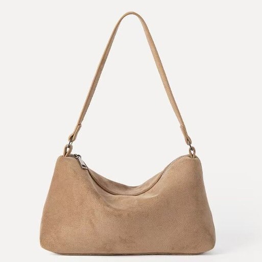 Korean Niche Underarm Bag for Women, High-End Retro Versatile Women's Shoulder Bag, Matte Simple Fashion Baguette Bag