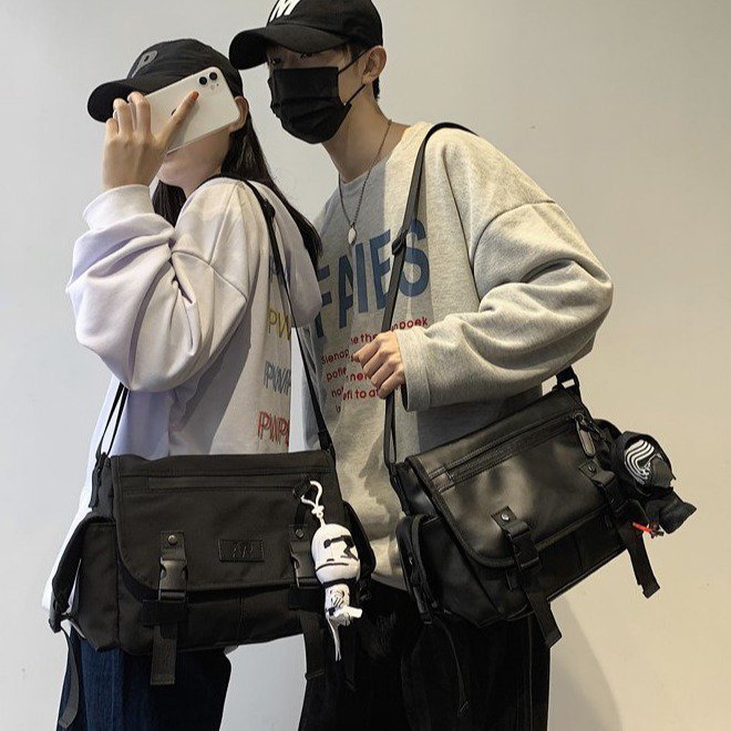 Crossbody Men Trendy Brand Korean Version Sports Large Capacity Messenger Workwear Functional Street Hip Hop Japanese_voghion.com