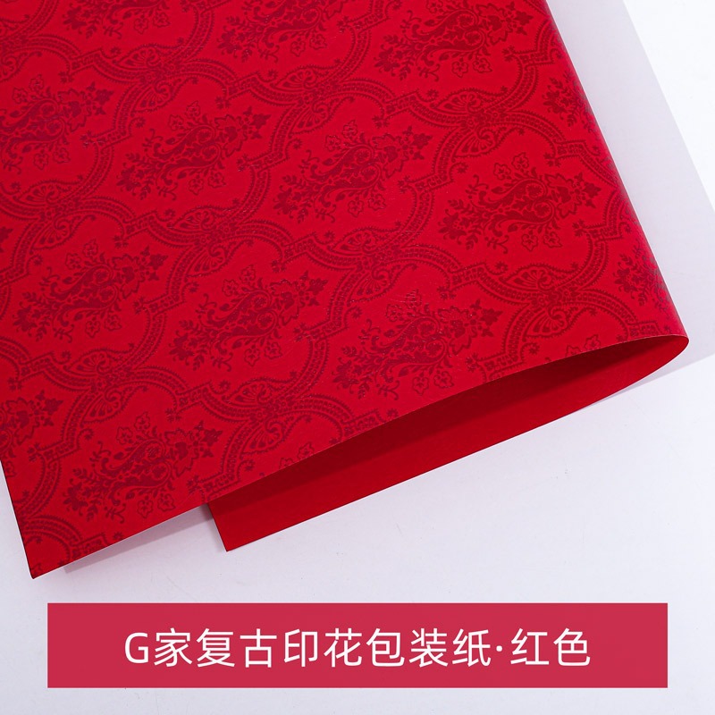 Grueso vintage impreso papel Kraft gran marca estilo flor papel de embalaje ramo material de embalaje Flor de Papel floral