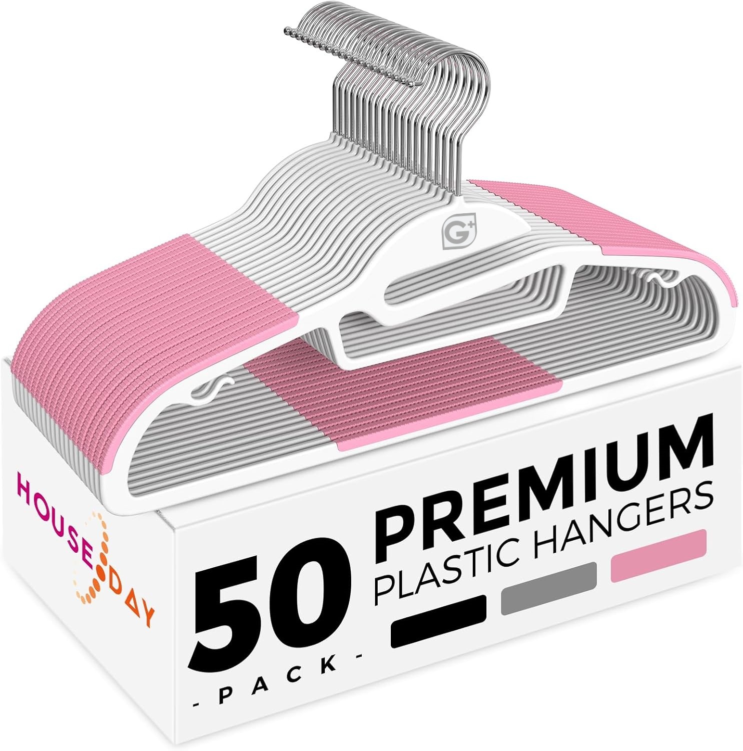 Amoy는 G + TPE 미끄럼 방지 행거 플라스틱 성인 옷 교수형 칼라 원활한 안티 숄더 앵글 옷걸이를 포장 할 여유가 없습니다