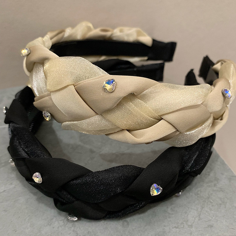 Sydkorea importeret højkvalitets organza perlemors satin twist vævet hårbånd øget kranie top niche hårnål_voghion.com