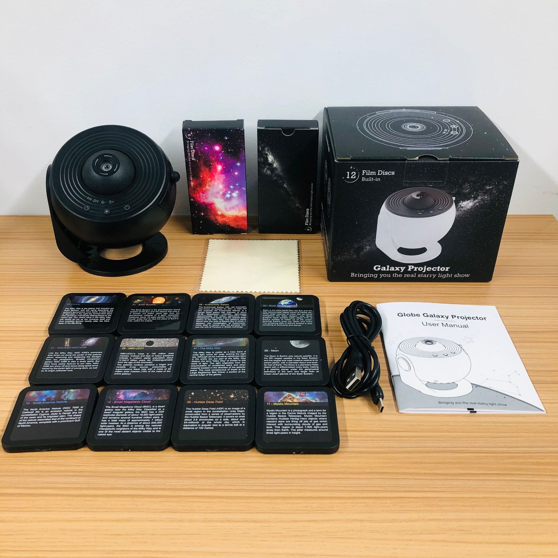 Globos transfronterizos enfocados lámpara de proyección de alta definición enfocada luz de noche 13 lámpara de mesa de atmósfera de estrellas en el cielo