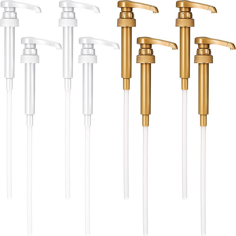 Cross-Border Best-Selling 28-Tooth Quantitative Pressure Head Fruit Dew Coffee Syrup Squeeze Pump Milk Tea Jam Syrup Special Pump Head