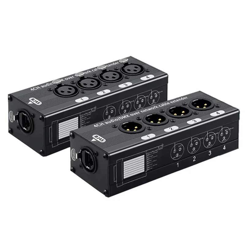 4-канальный XLR аудио сетевой кабель кабель расширения DMX балансированный сигнал RJ45 аудио