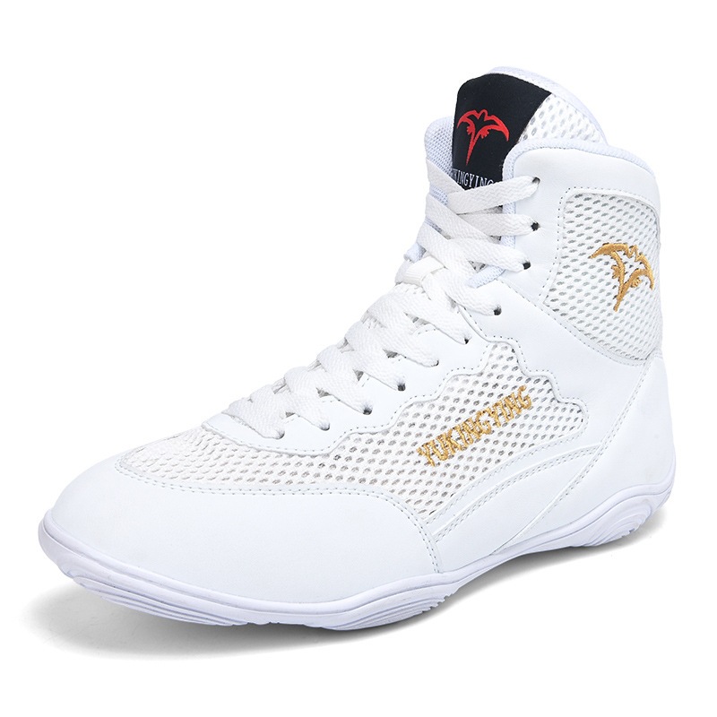 2026 New Model Taekwondo and Sanda Training High-Top Boxing Training Shoes, Fighting and Wrestling Shoes, Cushioning Weightlifting Shoes
