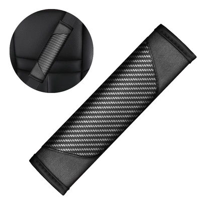 New Car Seat Belt Shoulder Seat belt shoulder pad - carbon-fiber-black